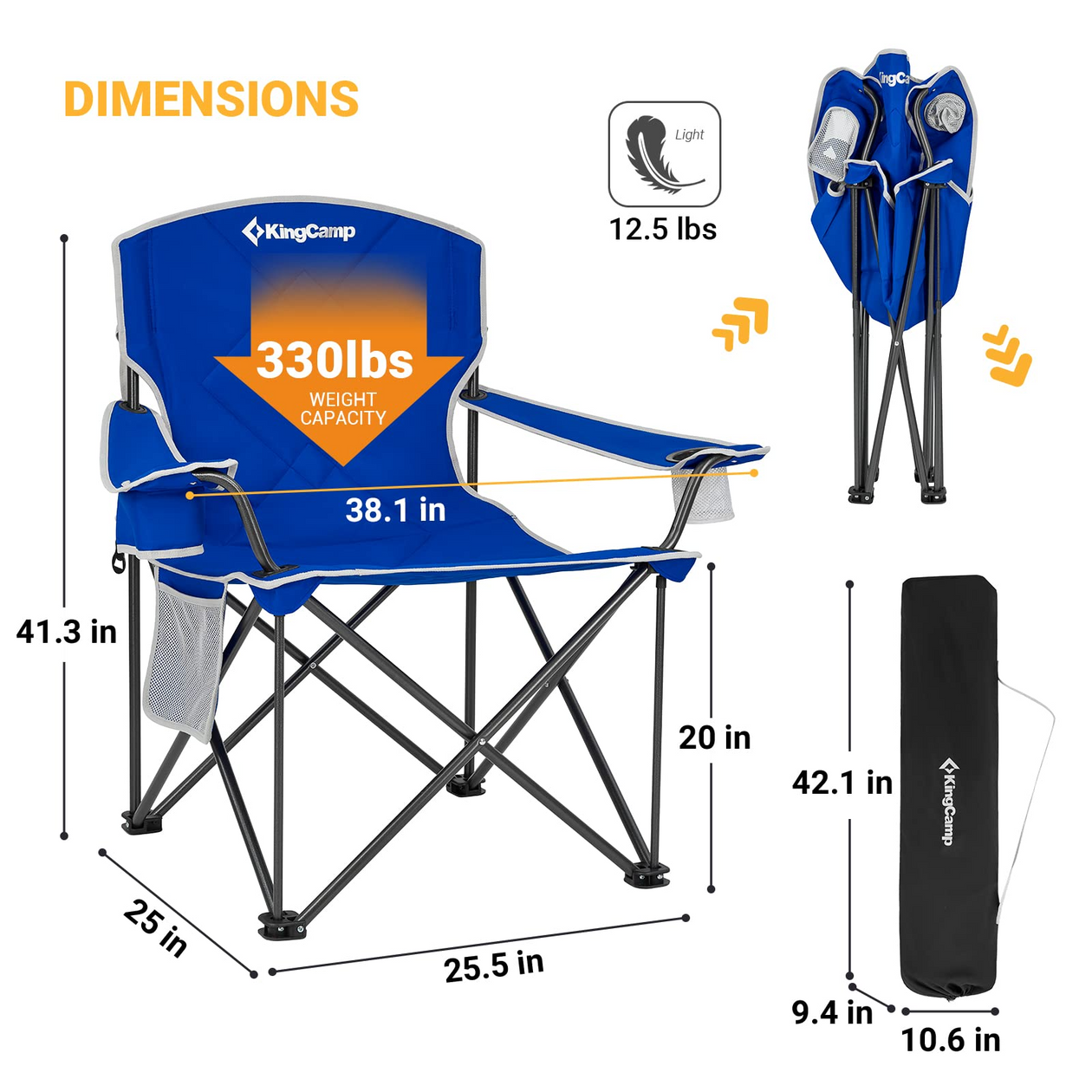 Heavy Duty 450 Lbs Steel Padded Arm Luxury Portable Folding Foldable  Outdoor Garden Picnic Fishing Camping Chair With Cooler Bag $16.52 -  Wholesale China Camping Chair With Cooler Bag at factory prices