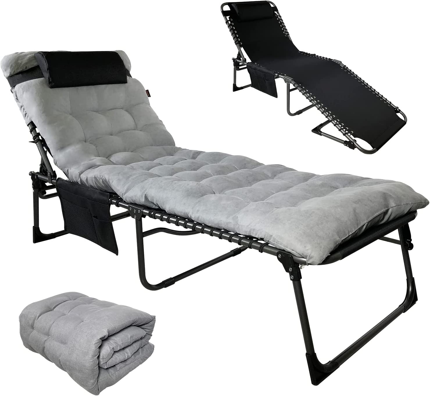 Lay flat outdoor chaise lounge hot sale